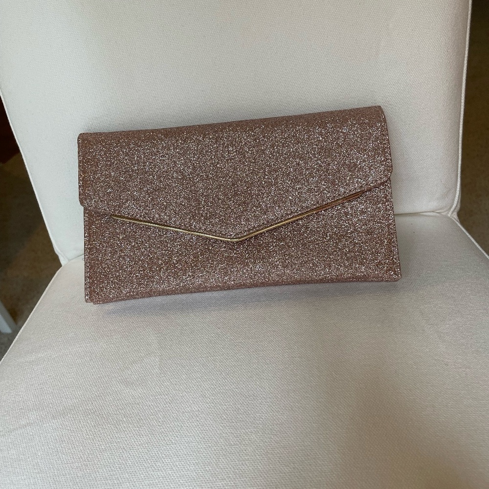 Rose Gold Sparkly Clutch